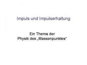 Impuls physik definition