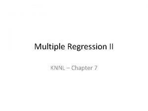 Extra sum of squares multiple regression
