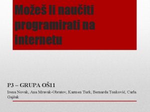 Moe li nauiti programirati na internetu P 3