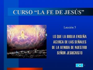 CURSO LA FE DE JESS Leccin 5 1