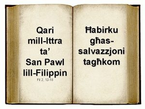 Qari millIttra ta San Pawl lillFilippin Fil 2