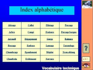 Vocabulaire technique pdf