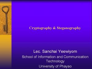 235034 Security in Computer Systems and Networks Cryptography