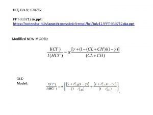 HCl Evs V 030712 PPT030712 ak ppt https