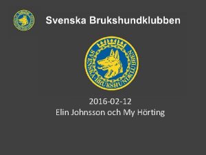 2016 02 12 Elin Johnsson och My Hrting