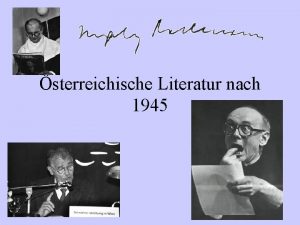 sterreichische Literatur nach 1945 Gibt es eine sterreichische