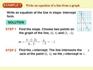 EXAMPLE 1 Write an equation of a line