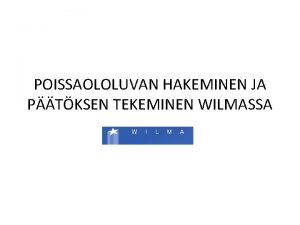 Ty�hakemuksen tekeminen