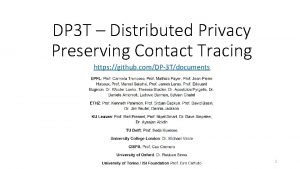 Dp3t contact tracing