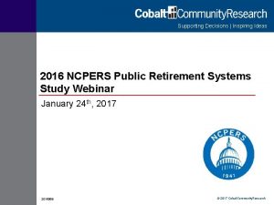 Supporting Decisions Inspiring Ideas 2016 NCPERS Public Retirement