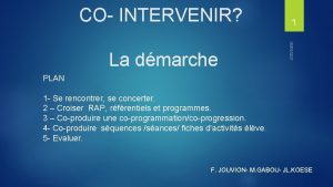 CO INTERVENIR 08062021 La dmarche 1 PLAN 1