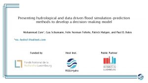 Presenting hydrological and data driven flood simulationprediction methods