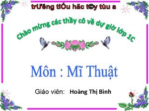 Gio vin Hong Th Bnh 1 Khi ng