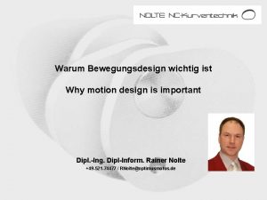 Warum Bewegungsdesign wichtig ist Why motion design is