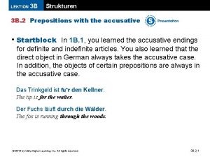 LEKTION 3 B Strukturen 3 B 2 Prepositions