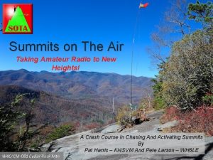 Summits on the air