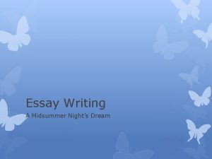 A midsummer night's dream essay questions