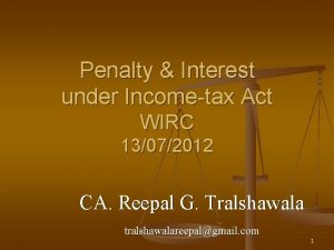 Penalty Interest under Incometax Act WIRC 13072012 CA
