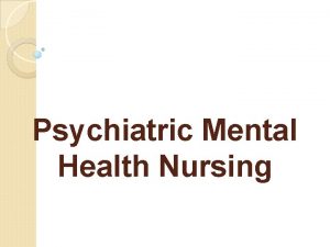 Mental health definition in nursing