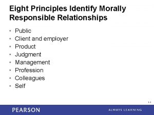 Eight Principles Identify Morally Responsible Relationships Public Client