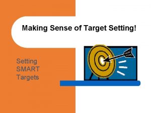 Making Sense of Target Setting Setting SMART Targets