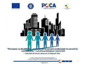 Persoane cu dizabiliti tranziia de la servicii rezideniale