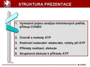 STRUKTURA PREZENTACE 1 Vymezen pojmu analza trninkovch poteb