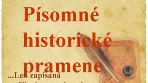 Písomné historické pramene