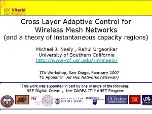 Cross Layer Adaptive Control for Wireless Mesh Networks