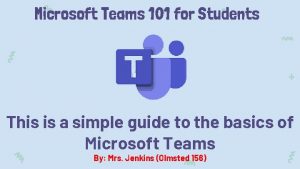 Ms teams 101