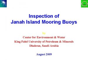 Inspection of Janah Island Mooring Buoys by Center