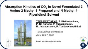 Absorption Kinetics of CO 2 in Novel Formulated