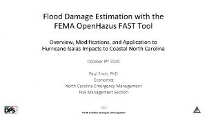 Flood Damage Estimation with the FEMA Open Hazus