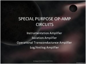 Special-purpose op-amp circuits