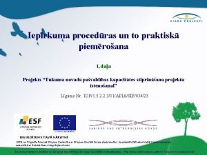 Iepirkuma procedras un to praktisk piemroana 1 daa