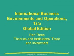 International Business Environments and Operations 13e Global Edition