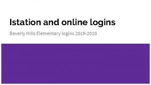 Istation and online logins Beverly Hills Elementary logins