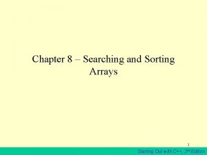 Searching and sorting arrays in c++