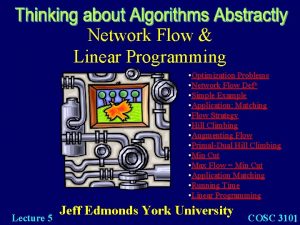 Network Flow Linear Programming Optimization Problems Network Flow