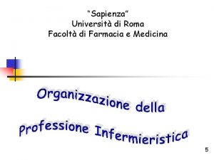 Sapienza Universit di Roma Facolt di Farmacia e