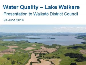 Lake waikare pollution