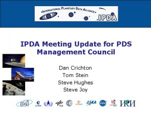 IPDA Meeting Update for PDS Management Council Dan