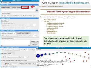 Python Mapper http danifold netmapper See also mappersummary