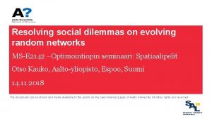 Resolving social dilemmas on evolving random networks MSE