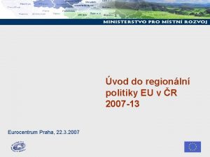 vod do regionln politiky EU v R 2007