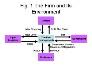 Fig 1 The Firm and Its Environment Owners