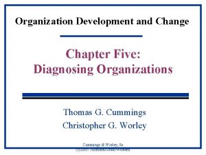 Organization Development and Change Chapter Five Diagnosing Organizations