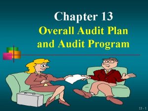 Chapter 13 Overall Audit Plan and Audit Program
