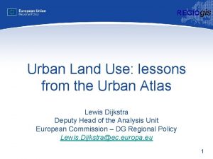 REGIOgis Urban Land Use lessons from the Urban