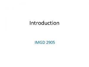 Introduction IMGD 2905 What is data analysis for